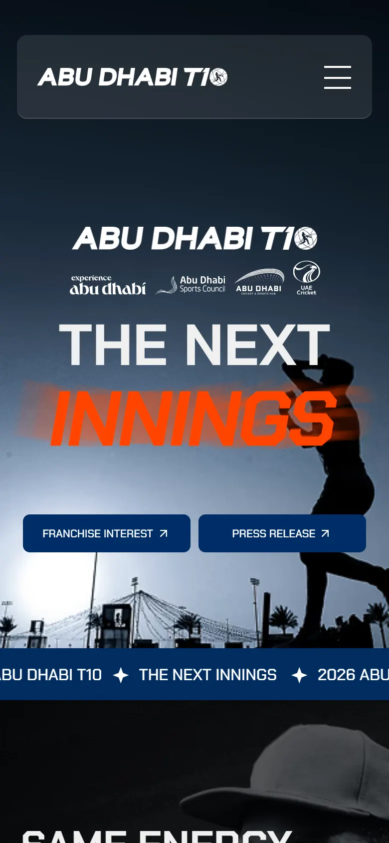 Abu Dhabi T10 — detail