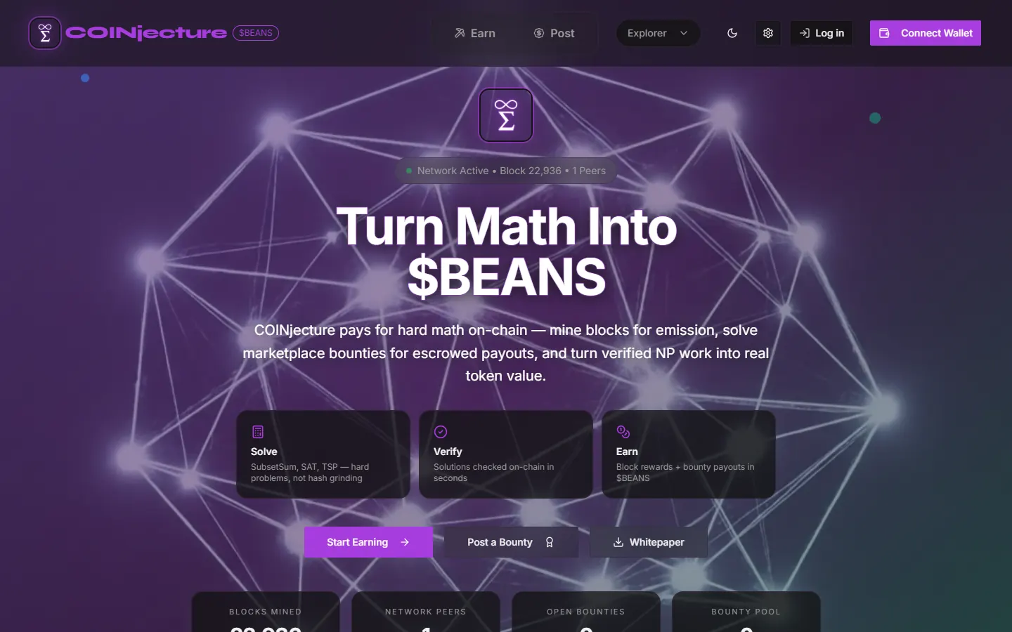 COINjecture — main project visual