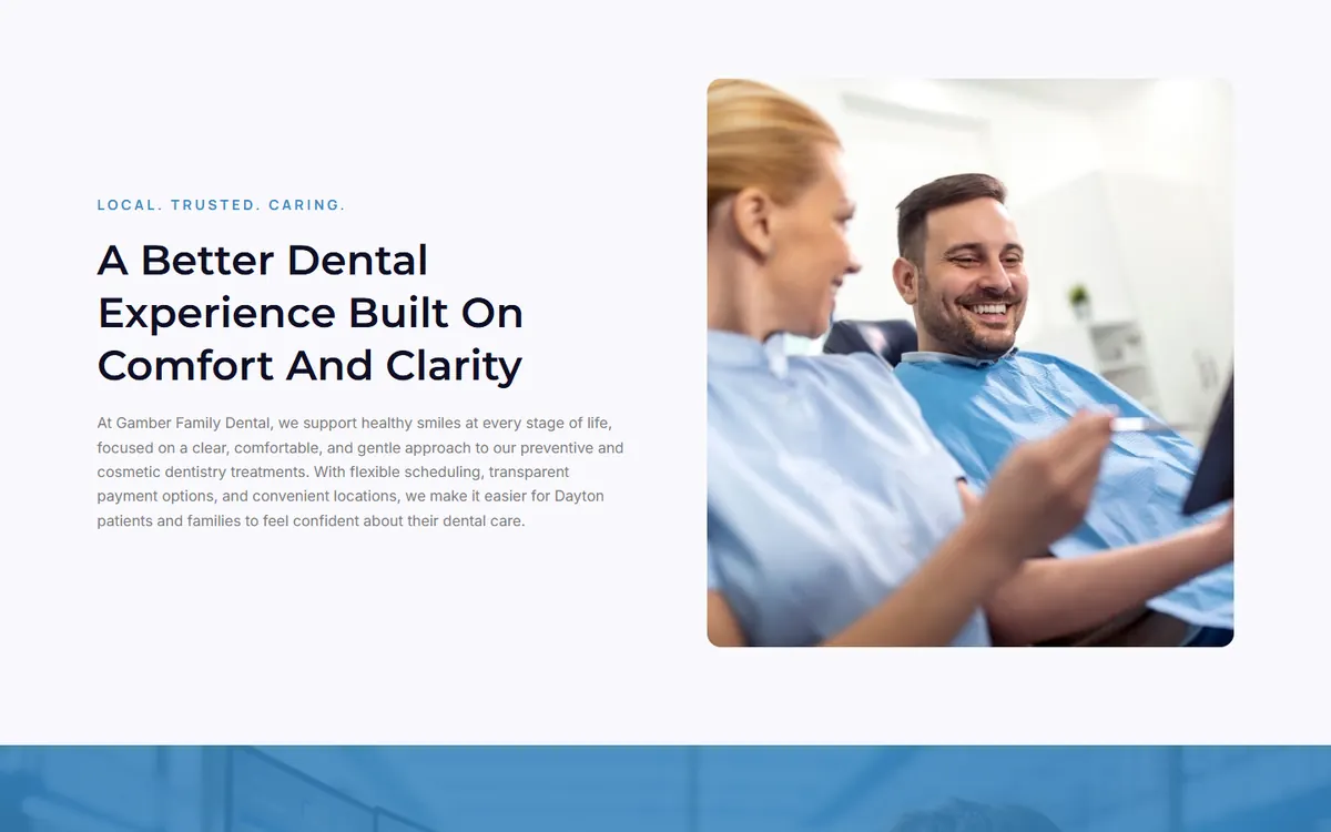 Gamber Family Dental — detail