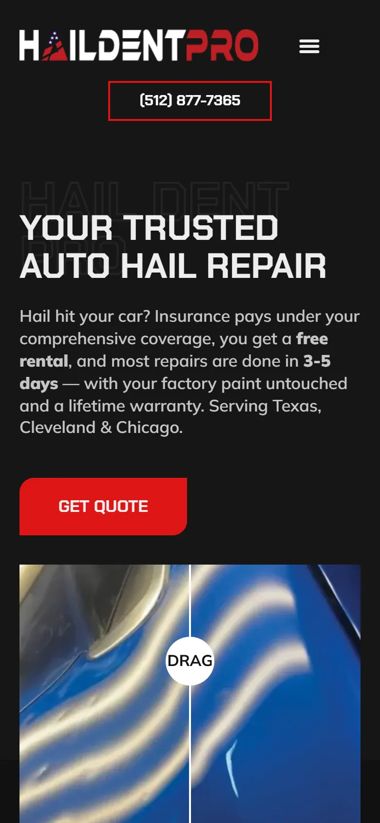 Hail Dent Pro — detail
